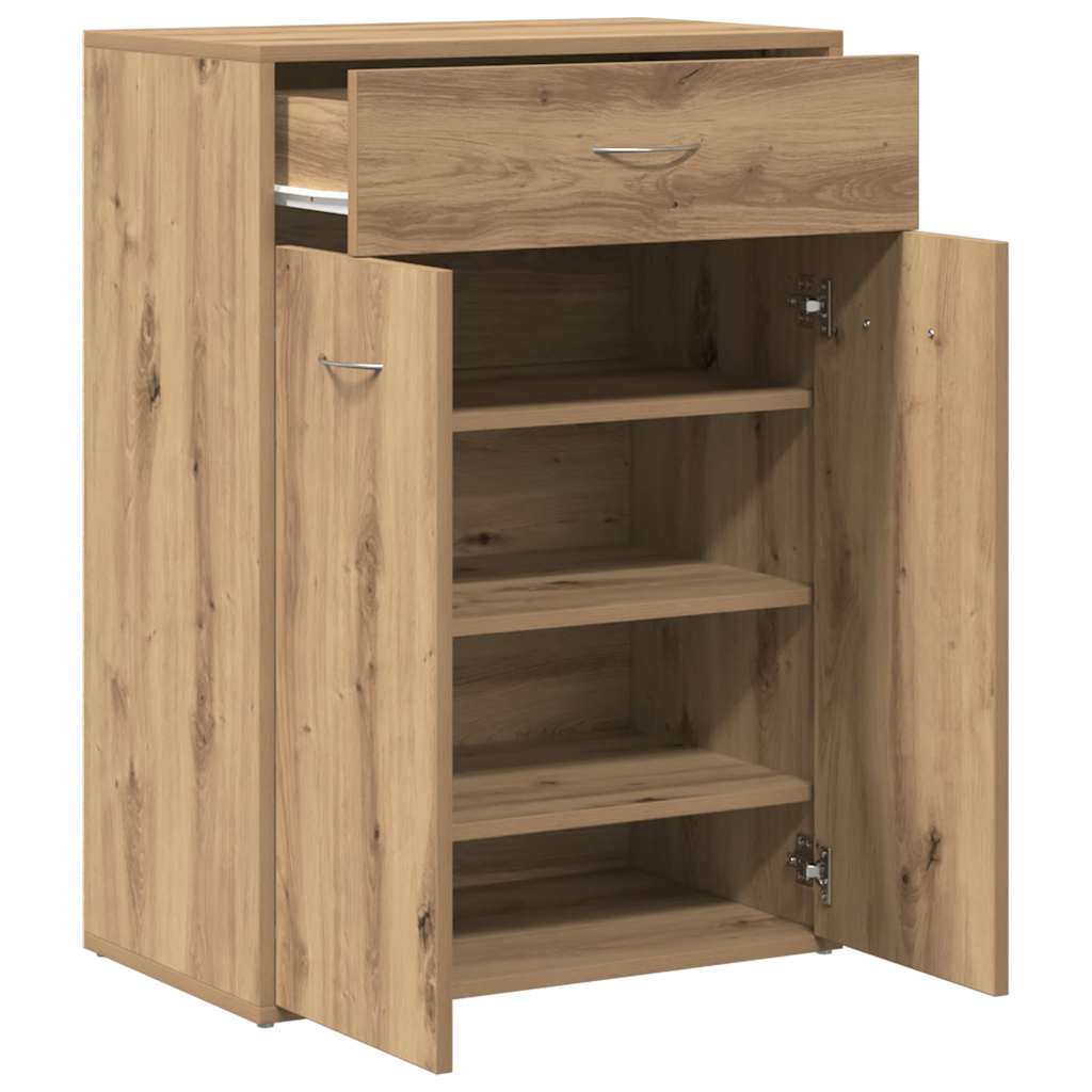 Shoe Cabinet Artisan Oak 23.6x13.8x33.1" Engineered Wood