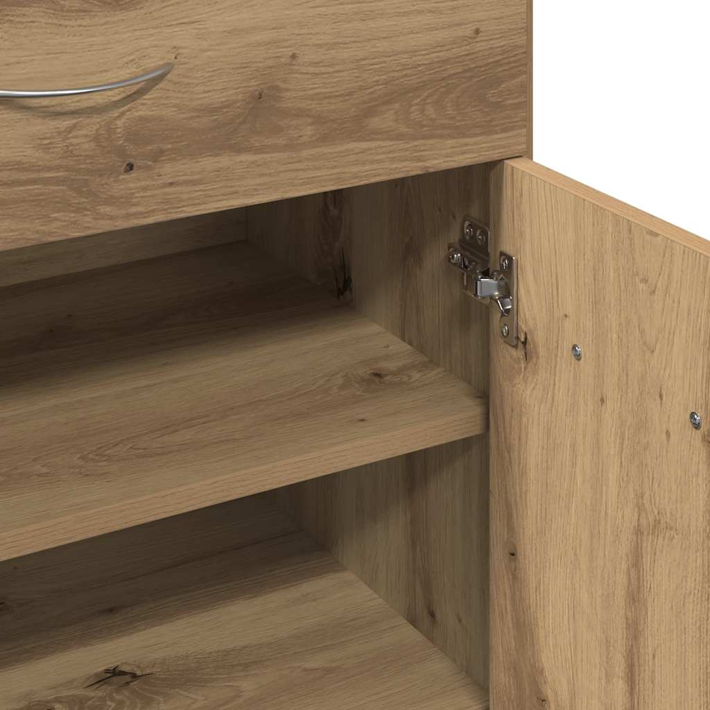 Shoe Cabinet Artisan Oak 23.6x13.8x33.1" Engineered Wood