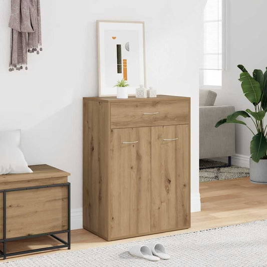 Shoe Cabinet Artisan Oak 23.6x13.8x33.1" Engineered Wood