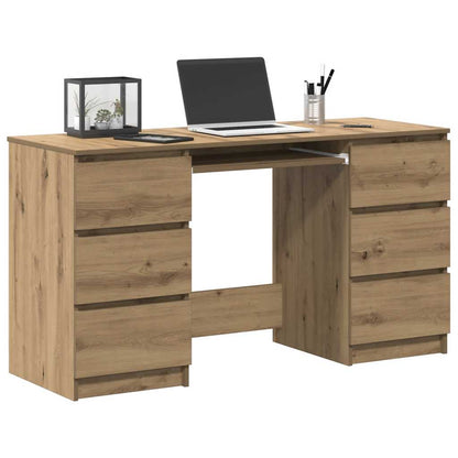 Writing Desk Artisan Oak Engineered wood Large Writing Desk