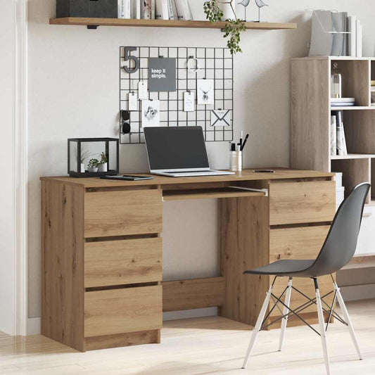 Writing Desk Artisan Oak Engineered wood Large Writing Desk