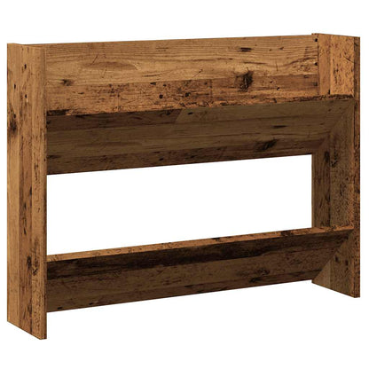 Wall Shoe Cabinet Rustic Wood Engineered Wood Compact