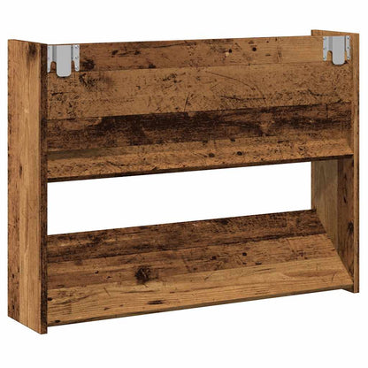 Wall Shoe Cabinet Rustic Wood Engineered Wood Compact