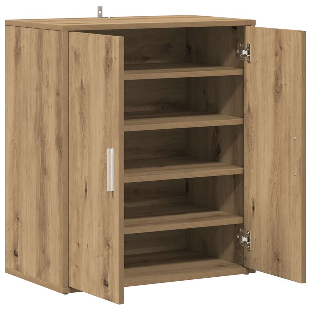 Shoe Cabinet Artisan Oak Engineered Wood Medium Shoe Cabinet