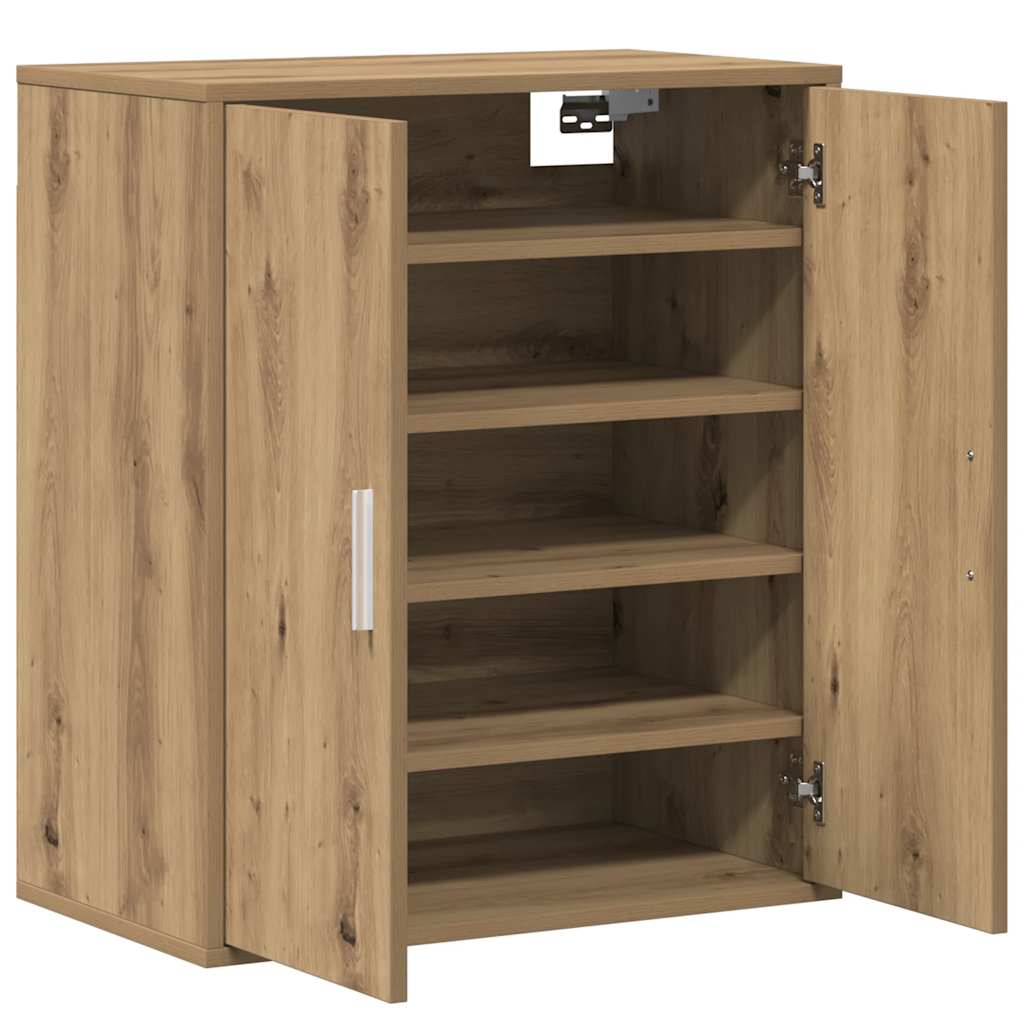 Shoe Cabinet Artisan Oak Engineered Wood Medium Shoe Cabinet