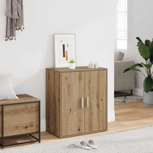 Shoe Cabinet Artisan Oak Engineered Wood Medium Shoe Cabinet