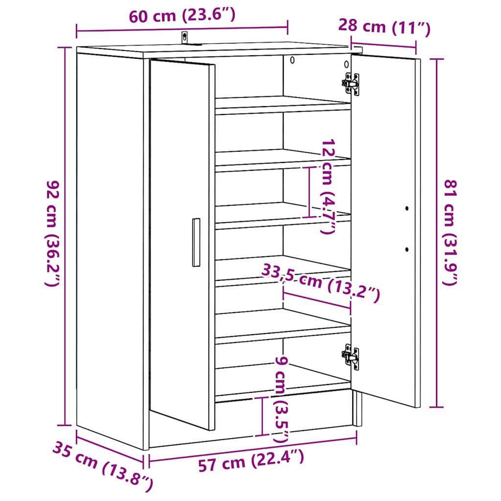 Shoe Cabinet Old wood Engineered wood Medium Shoe Cabinet