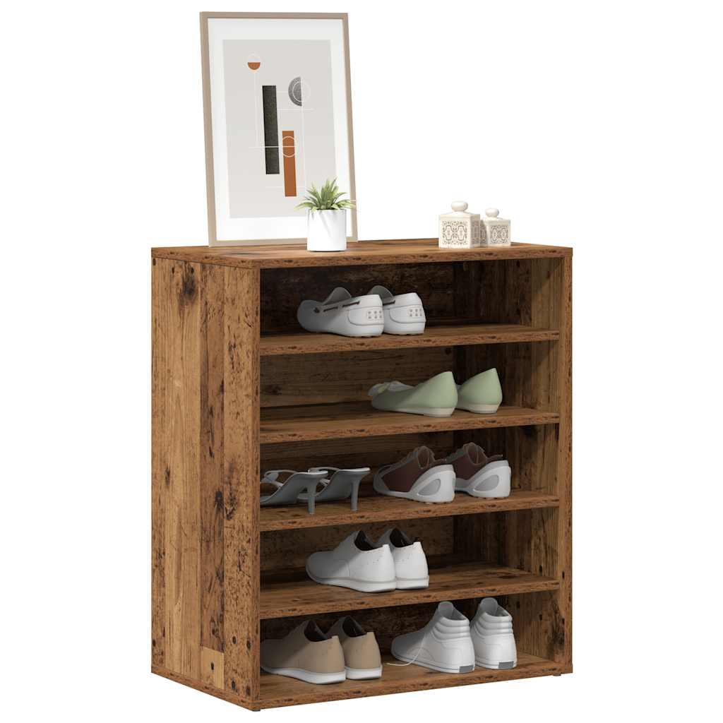 Shoe Cabinet Old Wood Engineered Wood Medium Shoe Cabinet