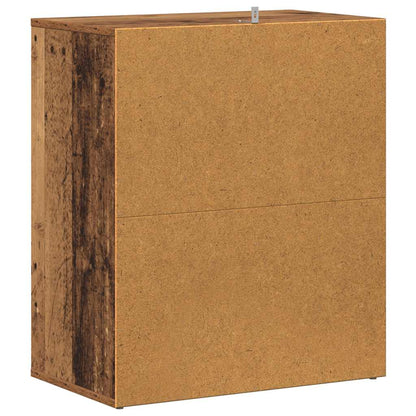 Shoe Cabinet Old Wood Engineered Wood Medium Shoe Cabinet