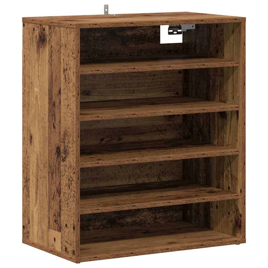 Shoe Cabinet Old Wood Engineered Wood Medium Shoe Cabinet