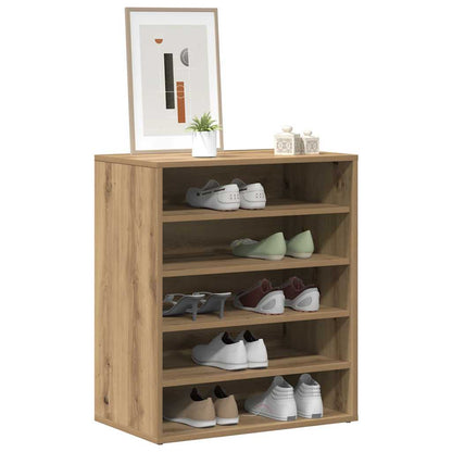 Shoe Cabinet Artisan Oak Engineered Wood Shoe Cabinet Rectangular