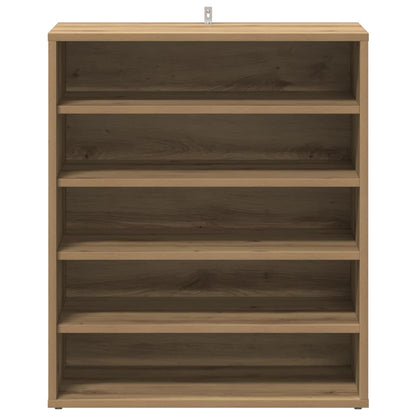 Shoe Cabinet Artisan Oak Engineered Wood Shoe Cabinet Rectangular