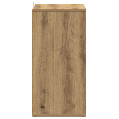 Shoe Cabinet Artisan Oak Engineered Wood Shoe Cabinet Rectangular