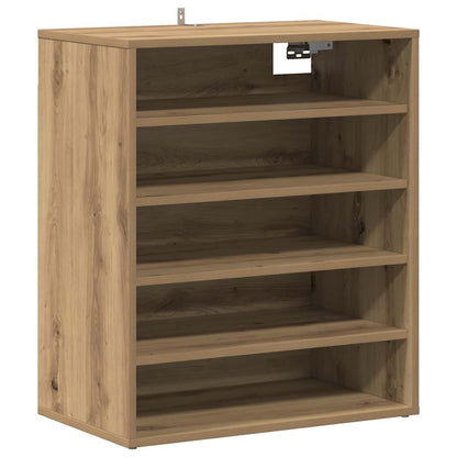 Shoe Cabinet Artisan Oak Engineered Wood Shoe Cabinet Rectangular