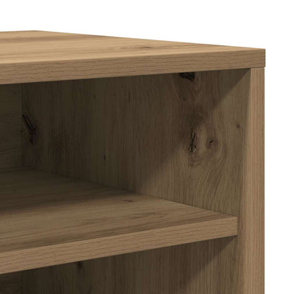 Shoe Cabinet Artisan Oak Engineered Wood Shoe Cabinet Rectangular