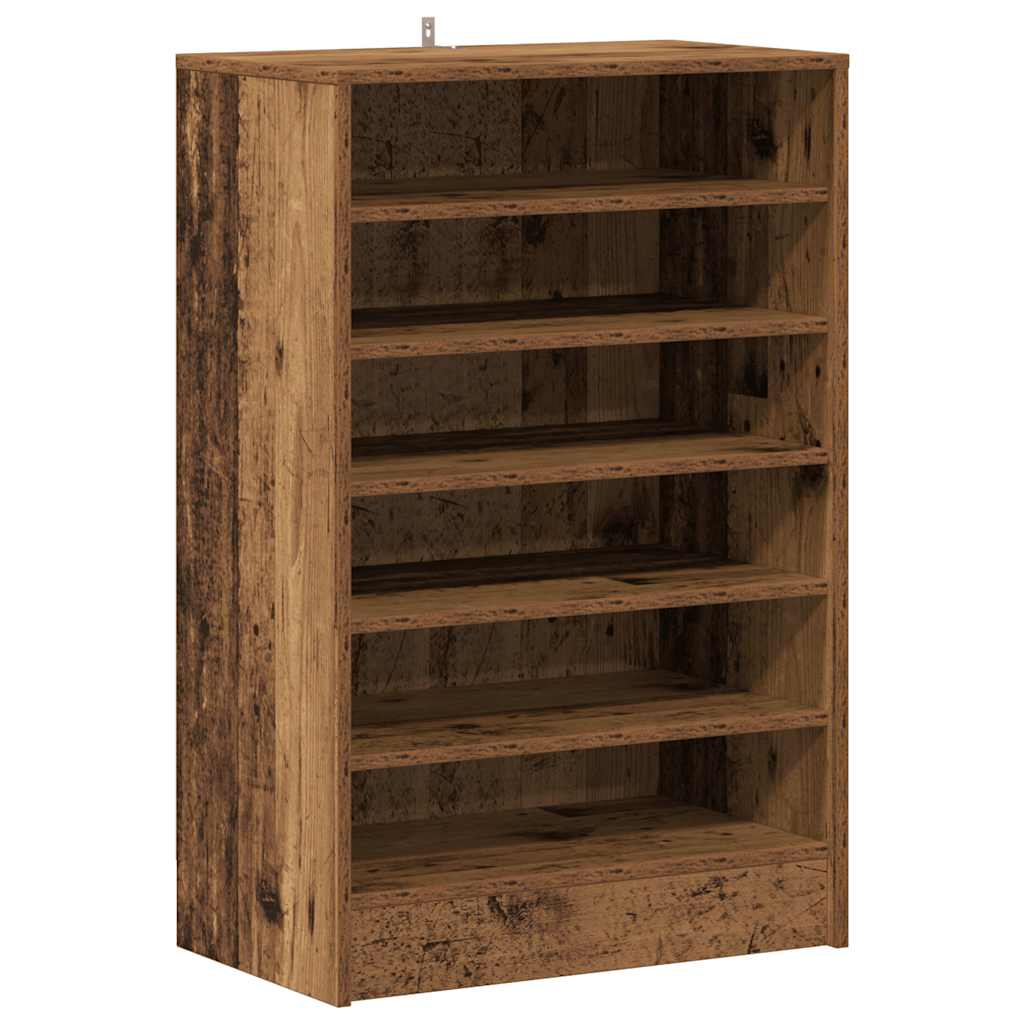 Shoe Cabinet Weathered Wood Engineered Wood Medium Shoe Cabinet