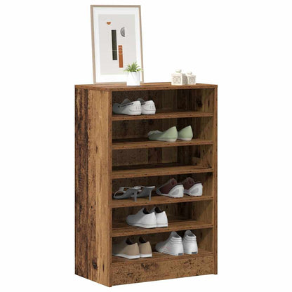 Shoe Cabinet Weathered Wood Engineered Wood Medium Shoe Cabinet