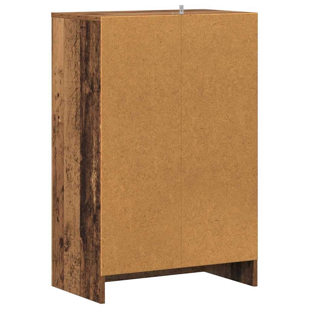 Shoe Cabinet Weathered Wood Engineered Wood Medium Shoe Cabinet