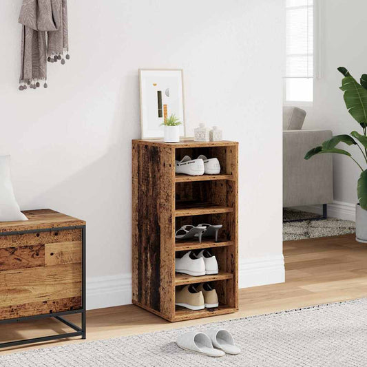Shoe Cabinet Old wood Engineered wood Compact Shoe Cabinet