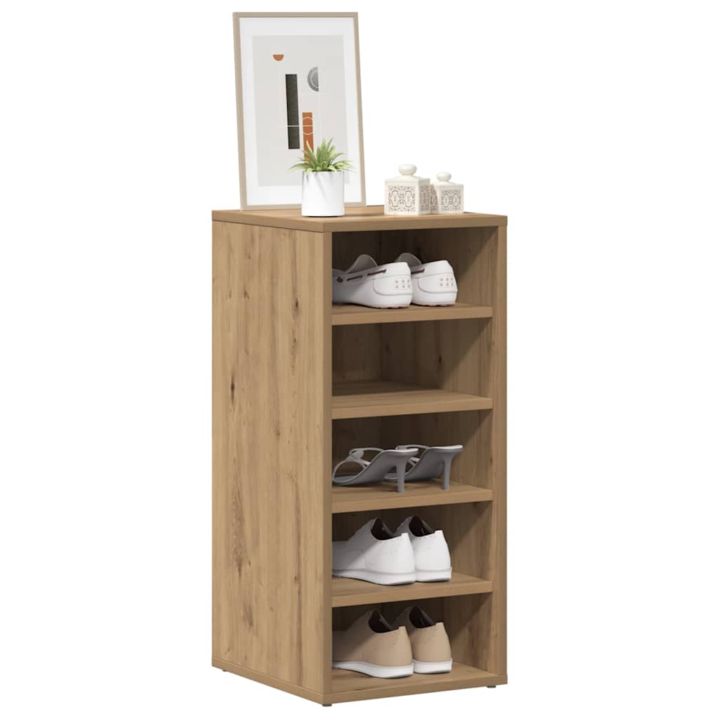 Shoe Cabinet Set of 2 Artisan Oak Engineered wood Medium