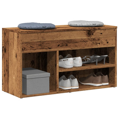 Shoe Bench Old Wood Engineered Wood 31.5 in x 11.8 in x 17.7 in