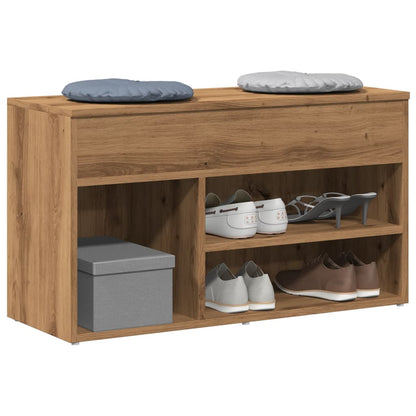 Shoe Bench Artisan Oak Engineered wood Medium Shoe Storage Bench