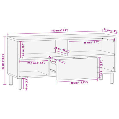 TV Cabinet Black Engineered wood Small TV Cabinet Rectangular