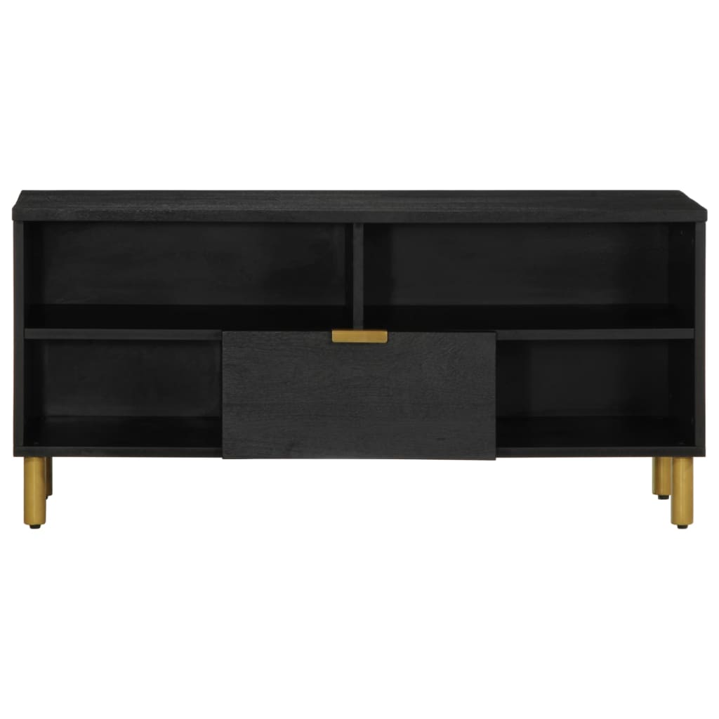 TV Cabinet Black Engineered wood Small TV Cabinet Rectangular