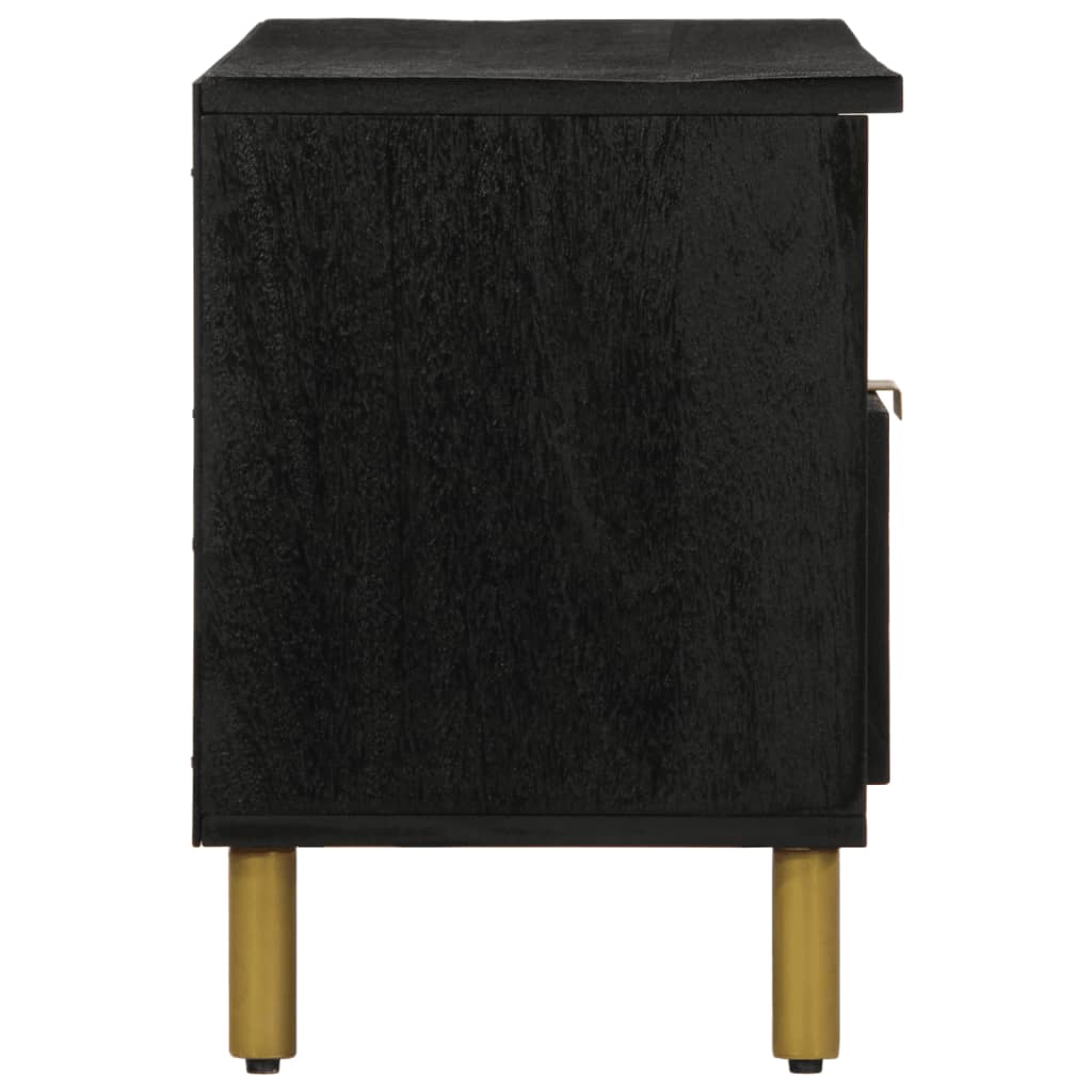 TV Cabinet Black Engineered wood Small TV Cabinet Rectangular