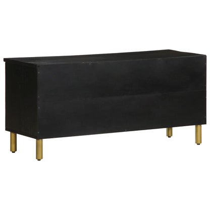 TV Cabinet Black Engineered wood Small TV Cabinet Rectangular
