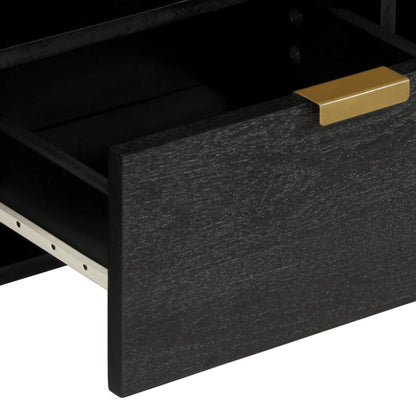 TV Cabinet Black Engineered wood Small TV Cabinet Rectangular