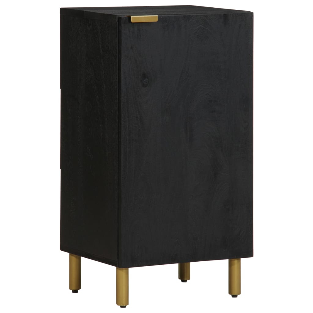 Sideboard Black Engineered wood, solid mango wood, brass Medium