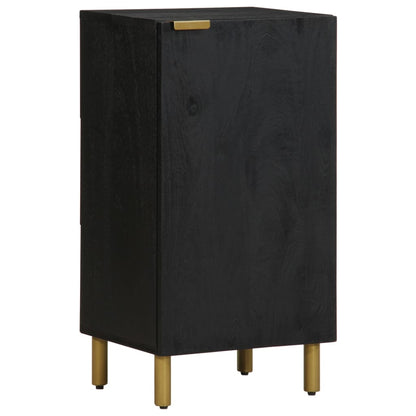Sideboard Black Engineered wood, solid mango wood, brass Medium