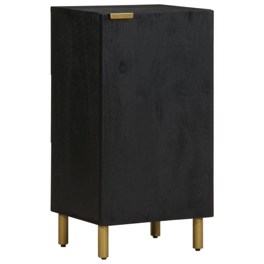 Sideboard Black Engineered wood, solid mango wood, brass Medium