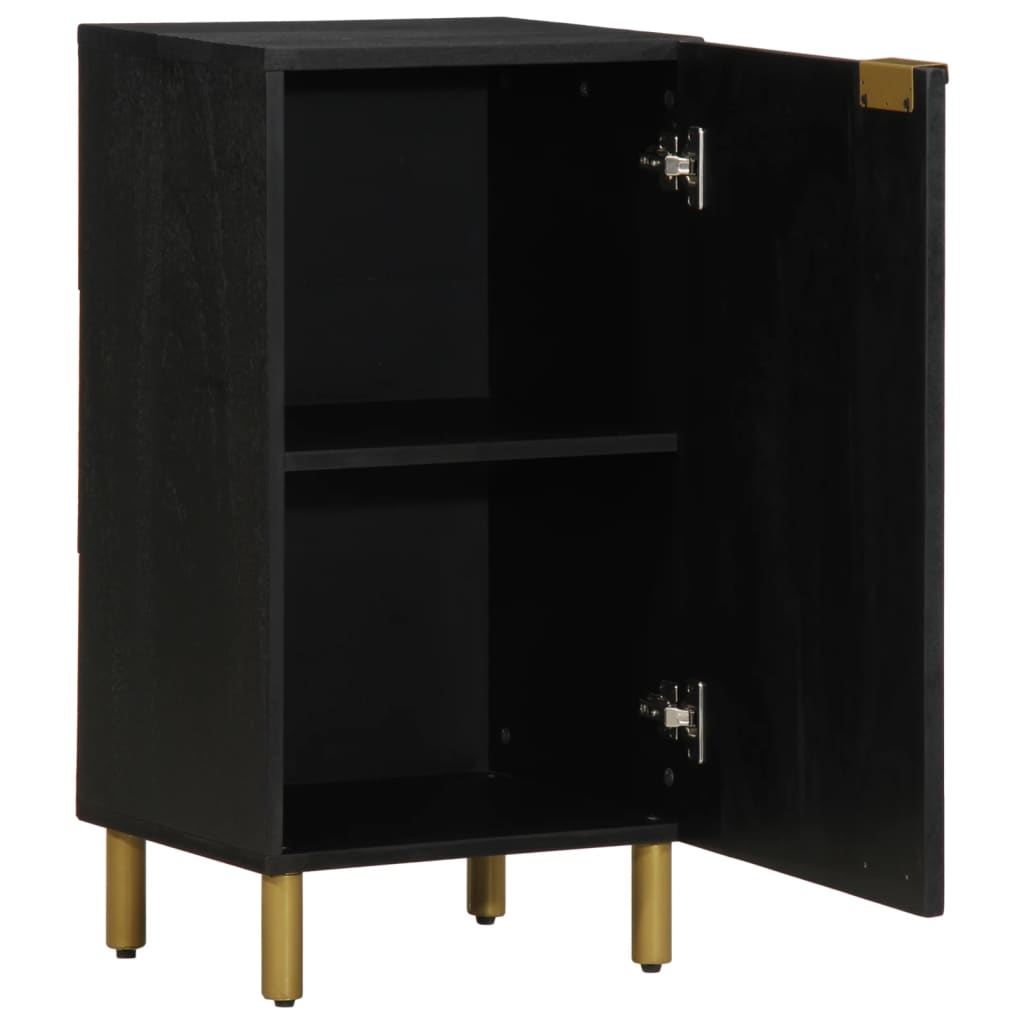 Sideboard Black Engineered wood, solid mango wood, brass Medium
