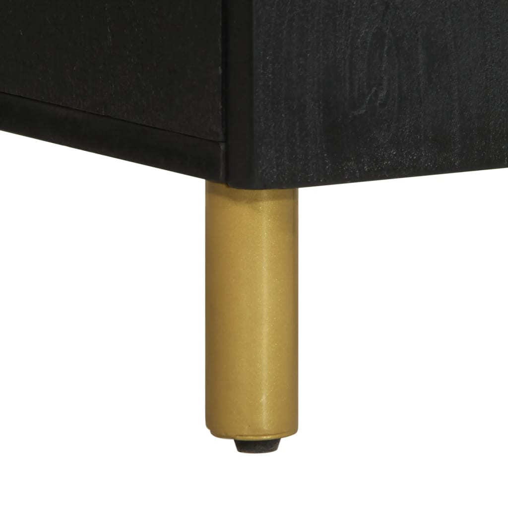 Sideboard Black Engineered wood, solid mango wood, brass Medium