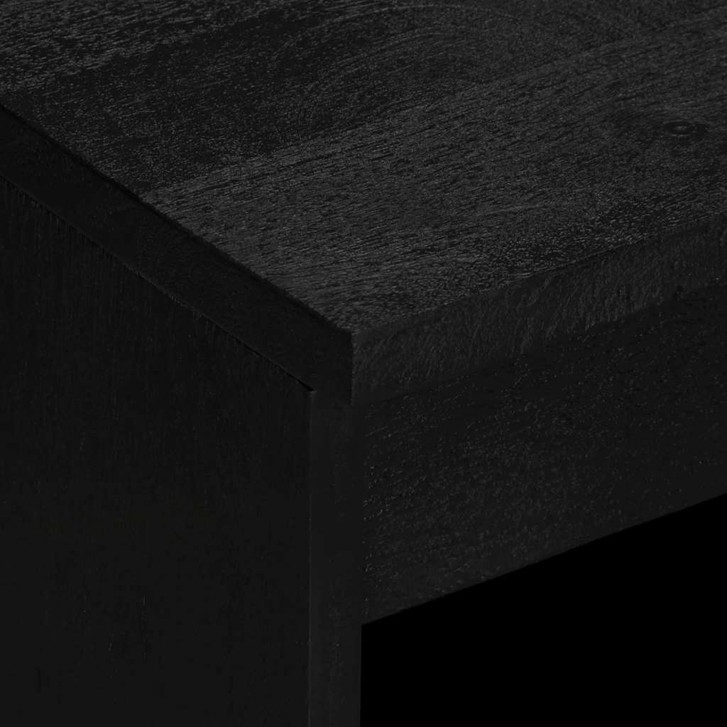 Sideboard Black Engineered wood, solid mango wood, brass