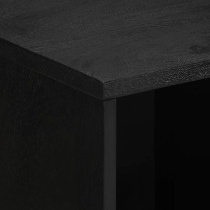 Sideboard Black Engineered wood, solid mango wood, brass