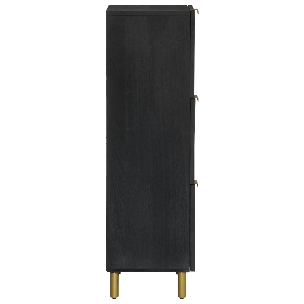 Highboard Black Engineered wood, Metal Large Highboard