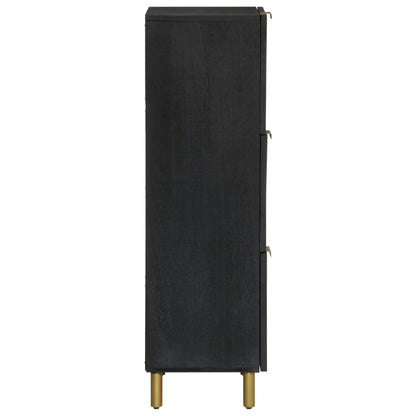 Highboard Black Engineered wood, Metal Large Highboard