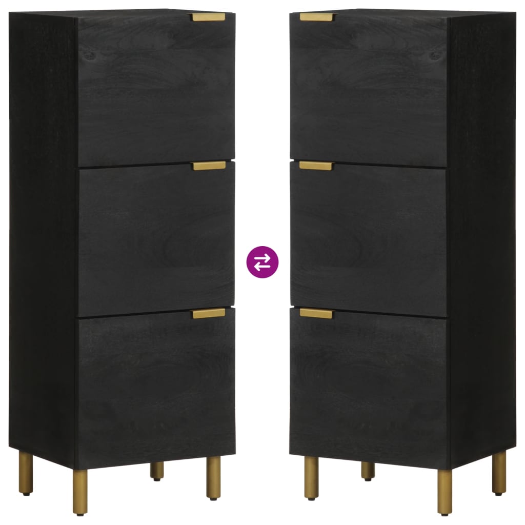 Highboard Black Engineered wood, Metal Large Highboard