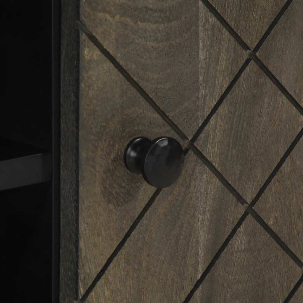 TV Cabinet Black with grey finish