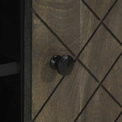 TV Cabinet Black with grey finish