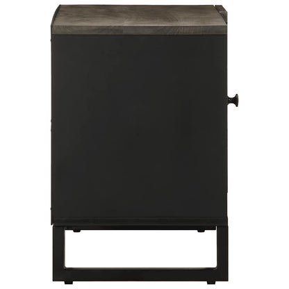 TV Cabinet Black Solid Mango Wood Medium TV Cabinet Rectangular