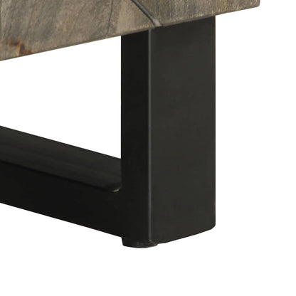 TV Cabinet Black Solid Mango Wood Medium TV Cabinet Rectangular