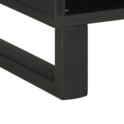 TV Cabinet Black Solid mango wood, engineered wood, metal Medium