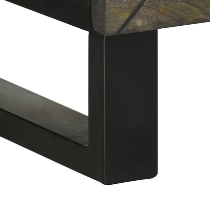 Sideboard Black Solid mango wood, engineered wood, metal Compact