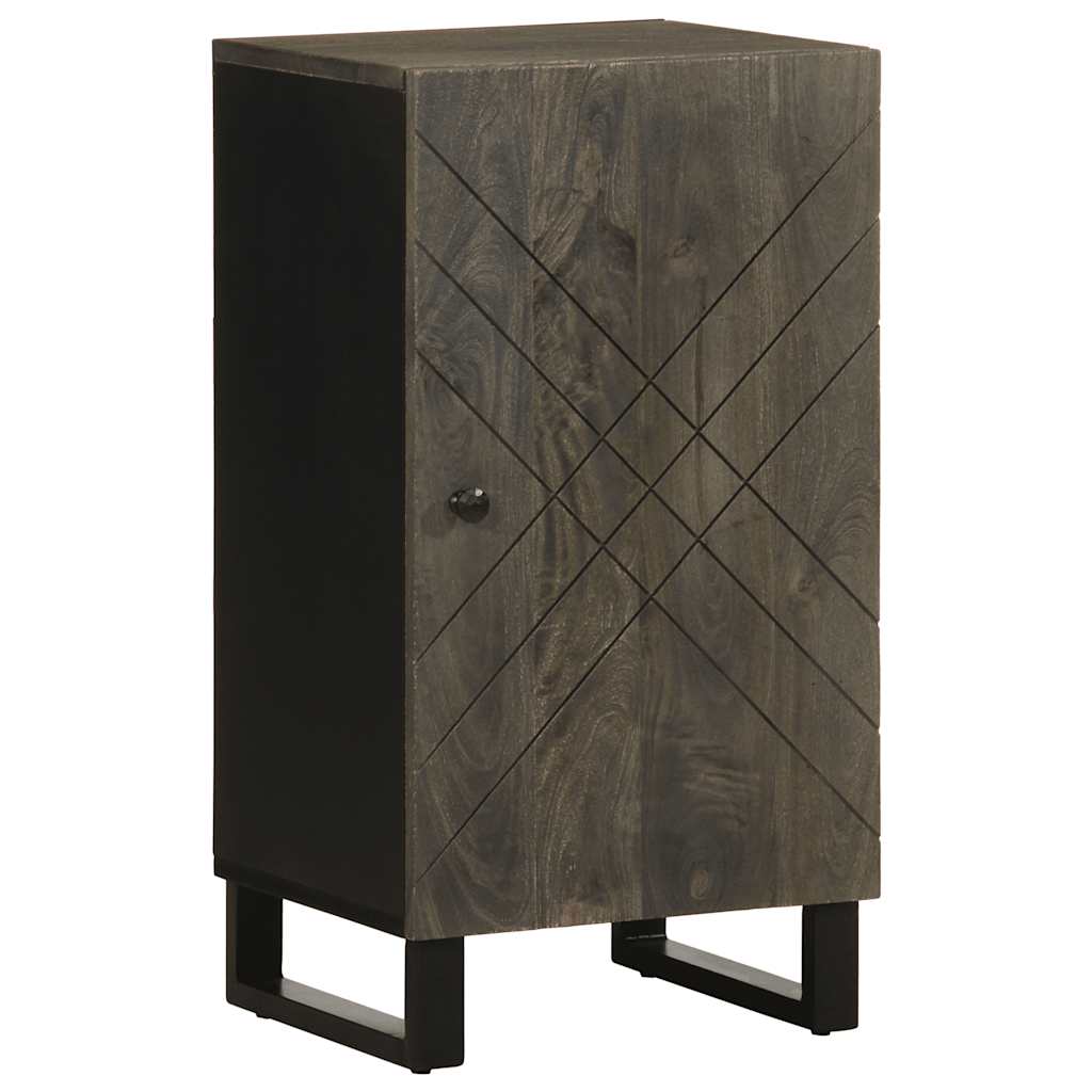 Sideboard Black Solid mango wood, engineered wood, metal Medium