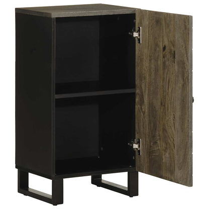 Sideboard Black Solid mango wood, engineered wood, metal Medium