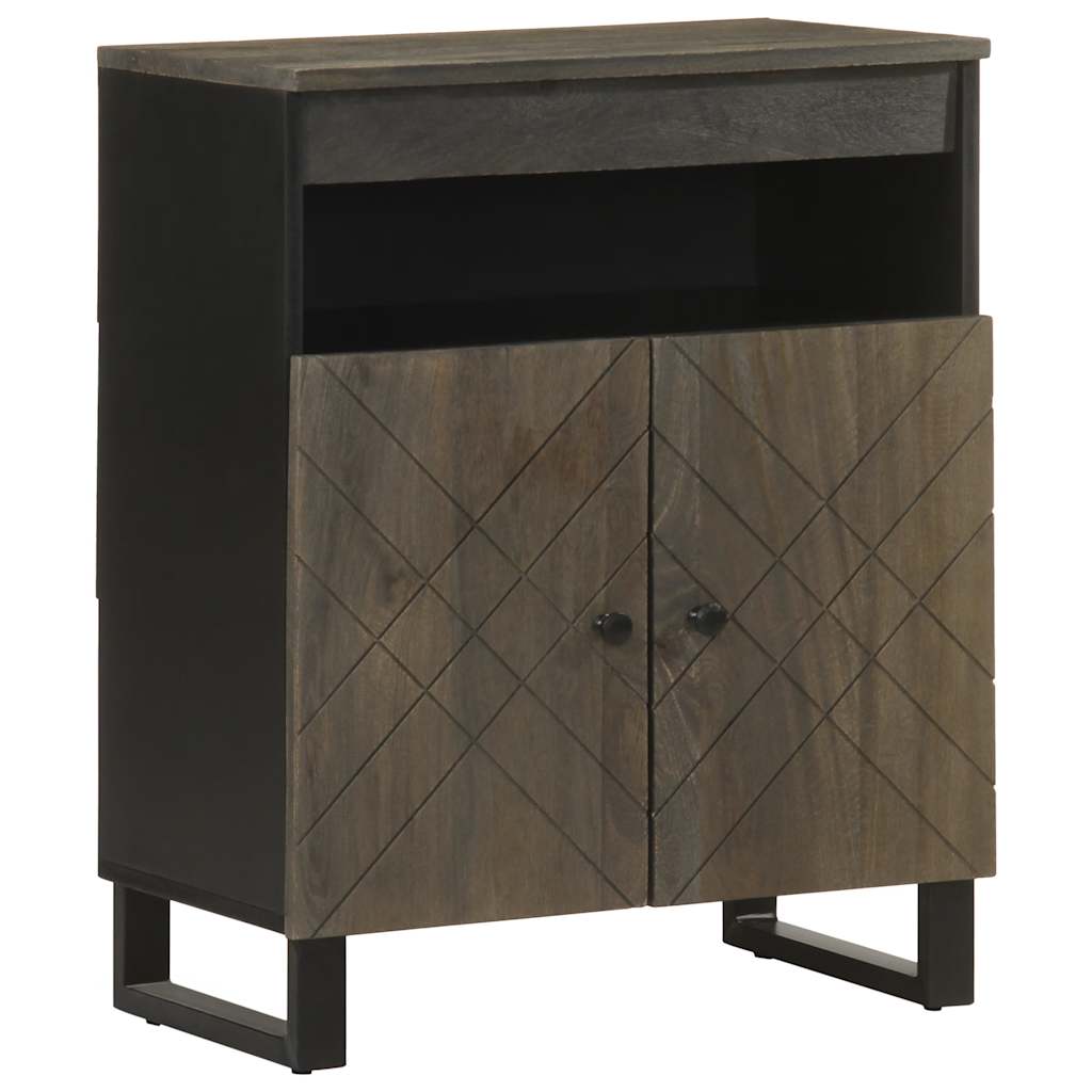 Sideboard Black Solid mango wood with grey finish Medium